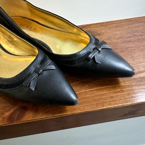 Ralph Lauren black leather flats size 7B - Picture 6 of 7